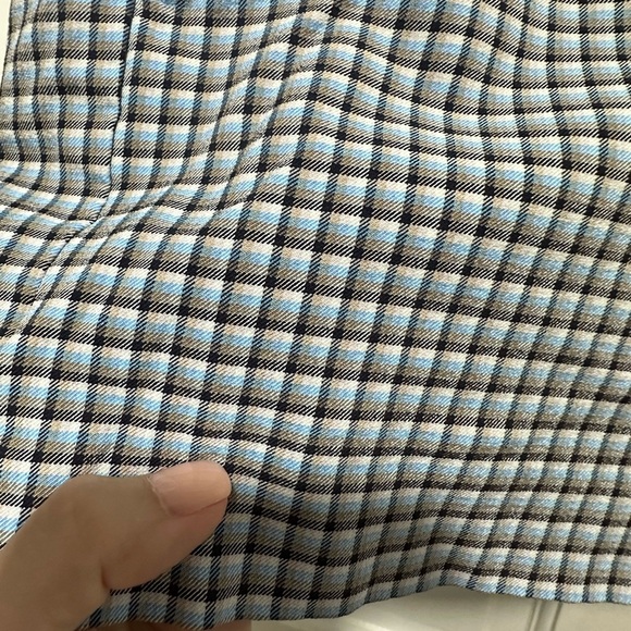 Theory Lynie Check Plaid Blue Black Tailored Short Size 8 NWOT - Picture 5 of 8